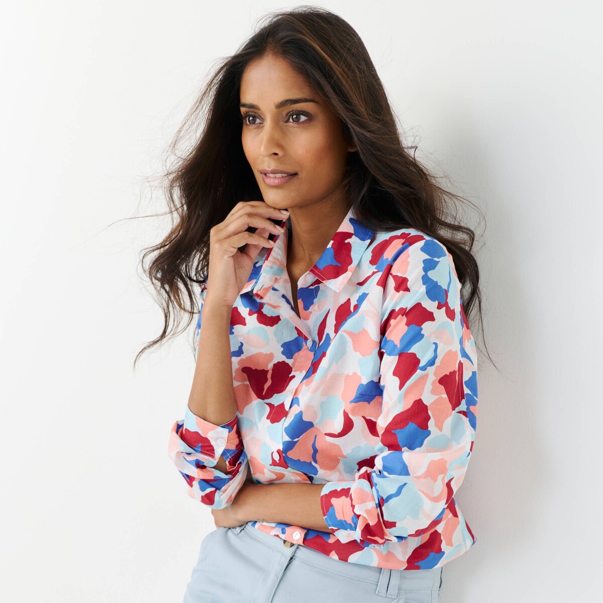 Košeľa s akvarelovou potlačou