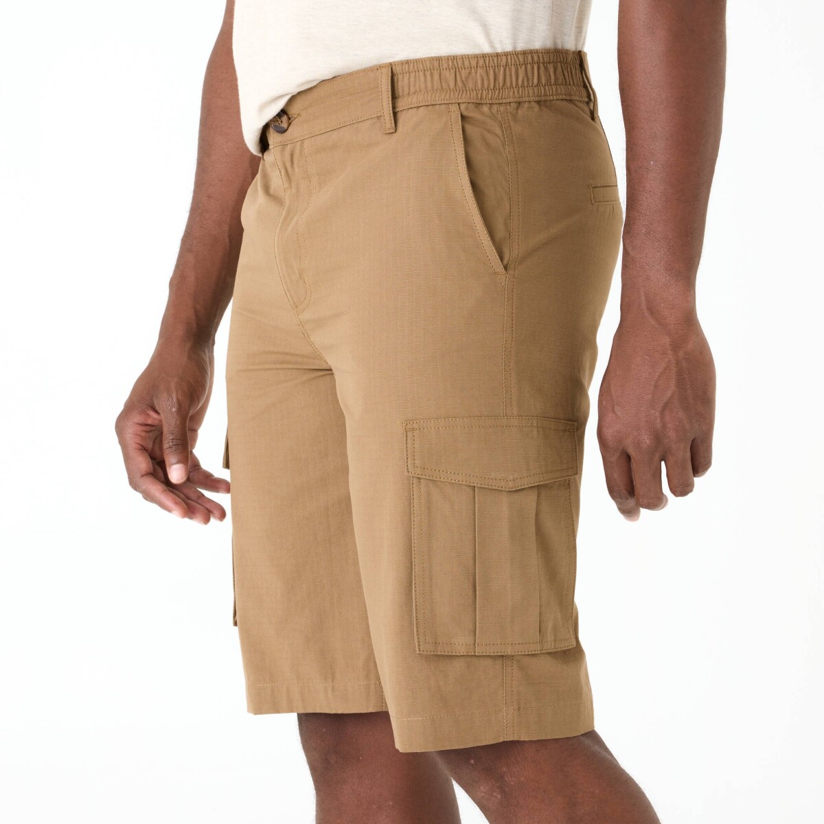 Cargo bermudy s pružným pásom na bokoch