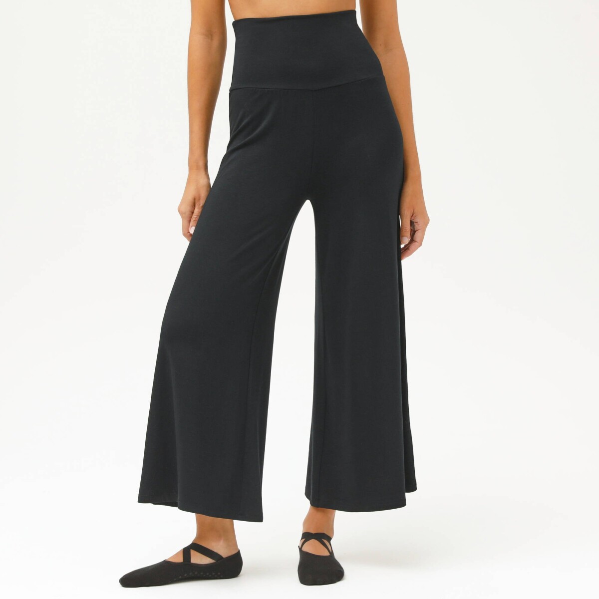 Široké 7/8 nohavice s pružným pásom