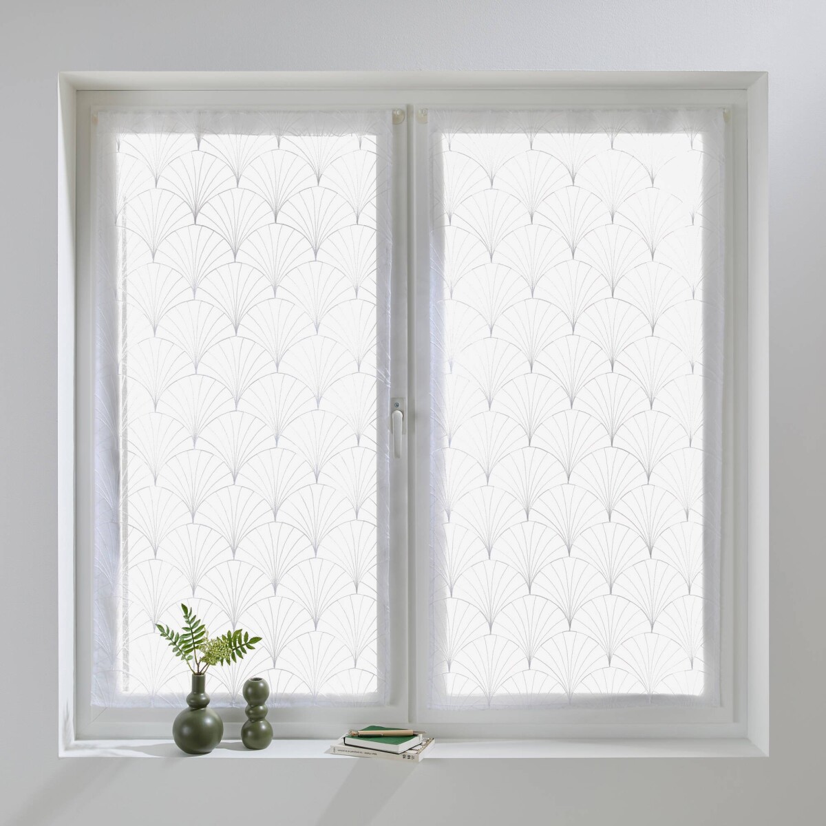 Rovná záclona s motívom art deco, 1 pár