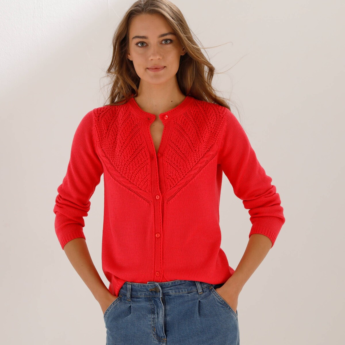 Sveter z úpletu so vzorom