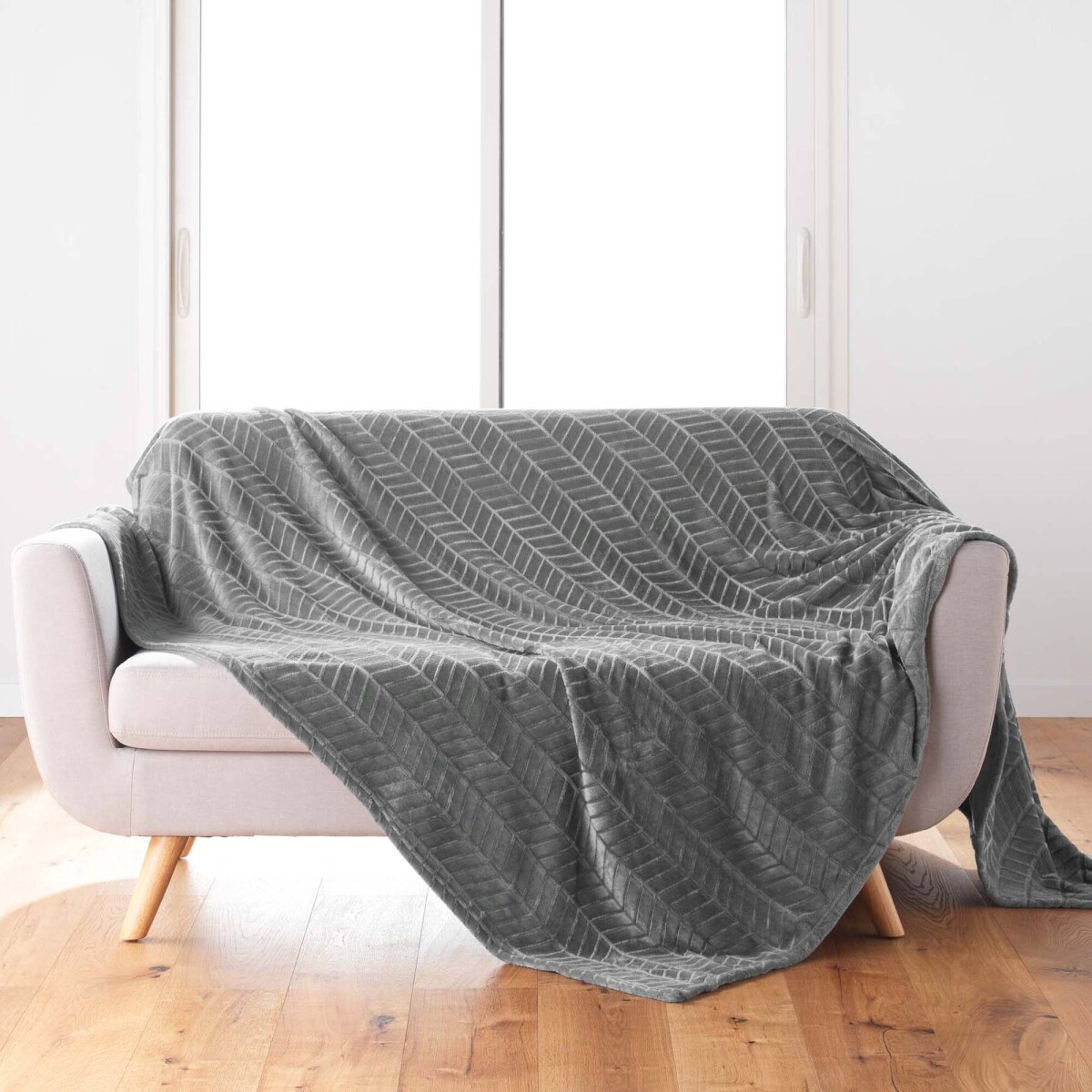 Hebký fleecový pléd s optickým efektom