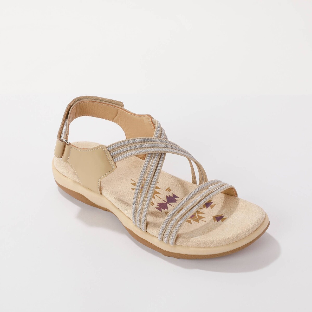 Sandále s pružnými remienkami a zapínaním na suchý zips