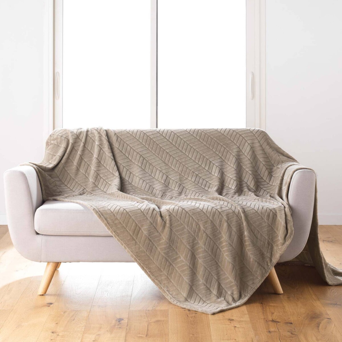 Hebký fleecový pléd s optickým efektom