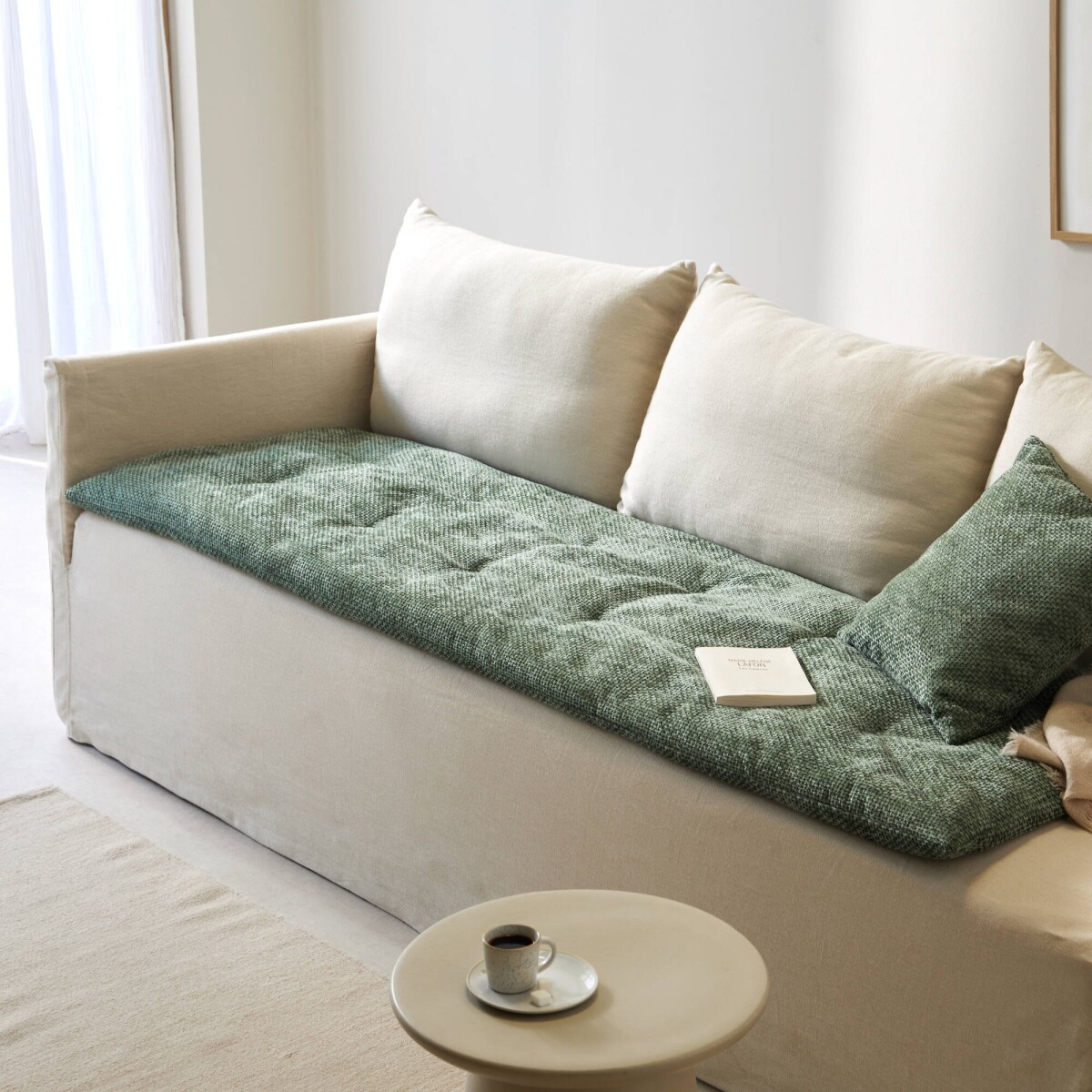 Dlhý ženilkový vankúš na sedenie