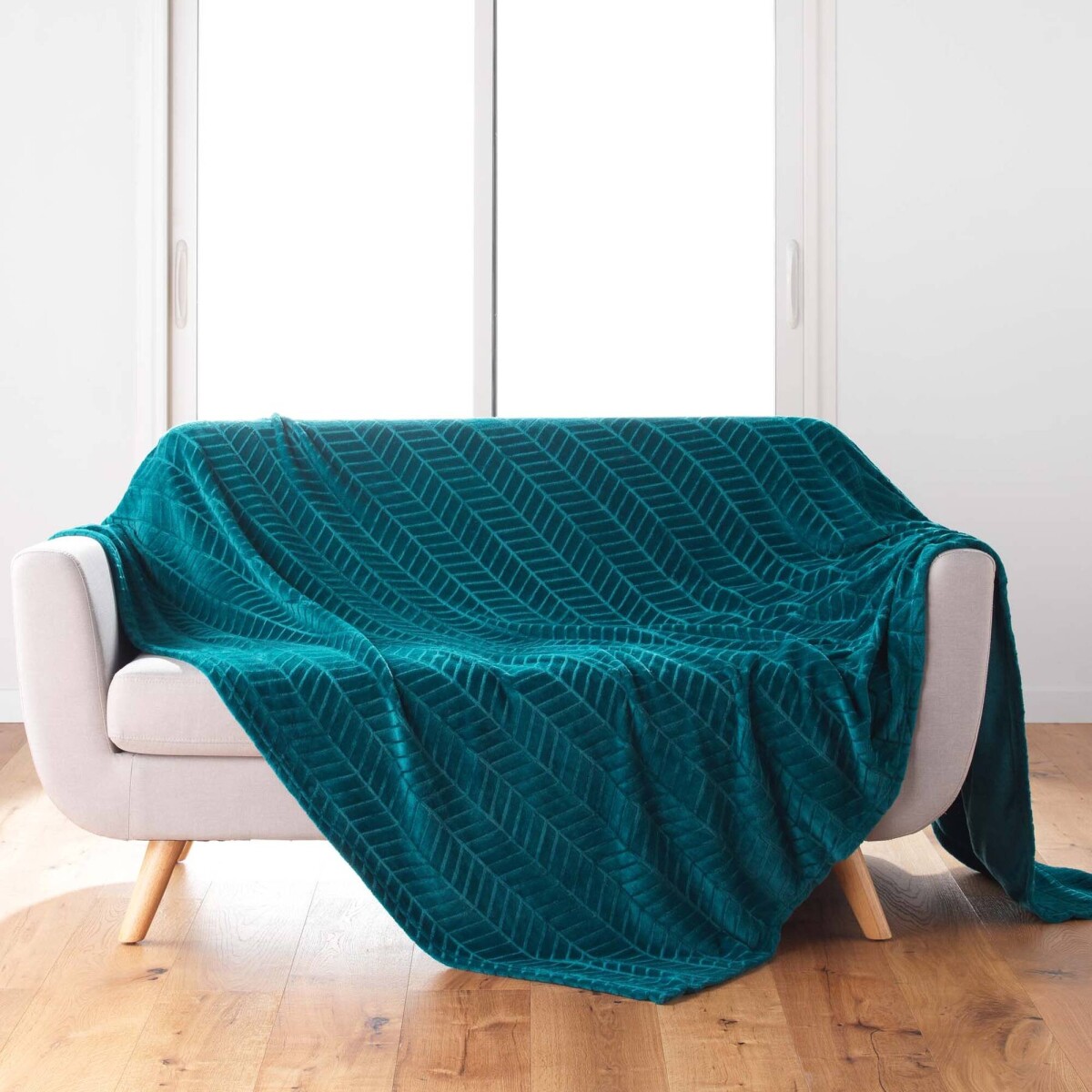 Hebký fleecový pléd s optickým efektom