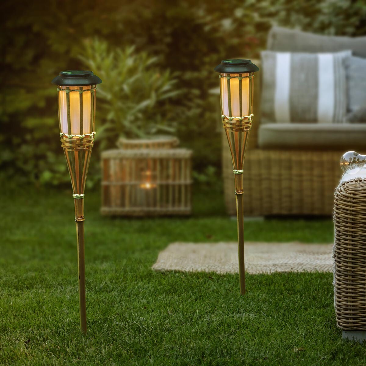 Solárne osvetlenie Pochodeň, sada 2 ks