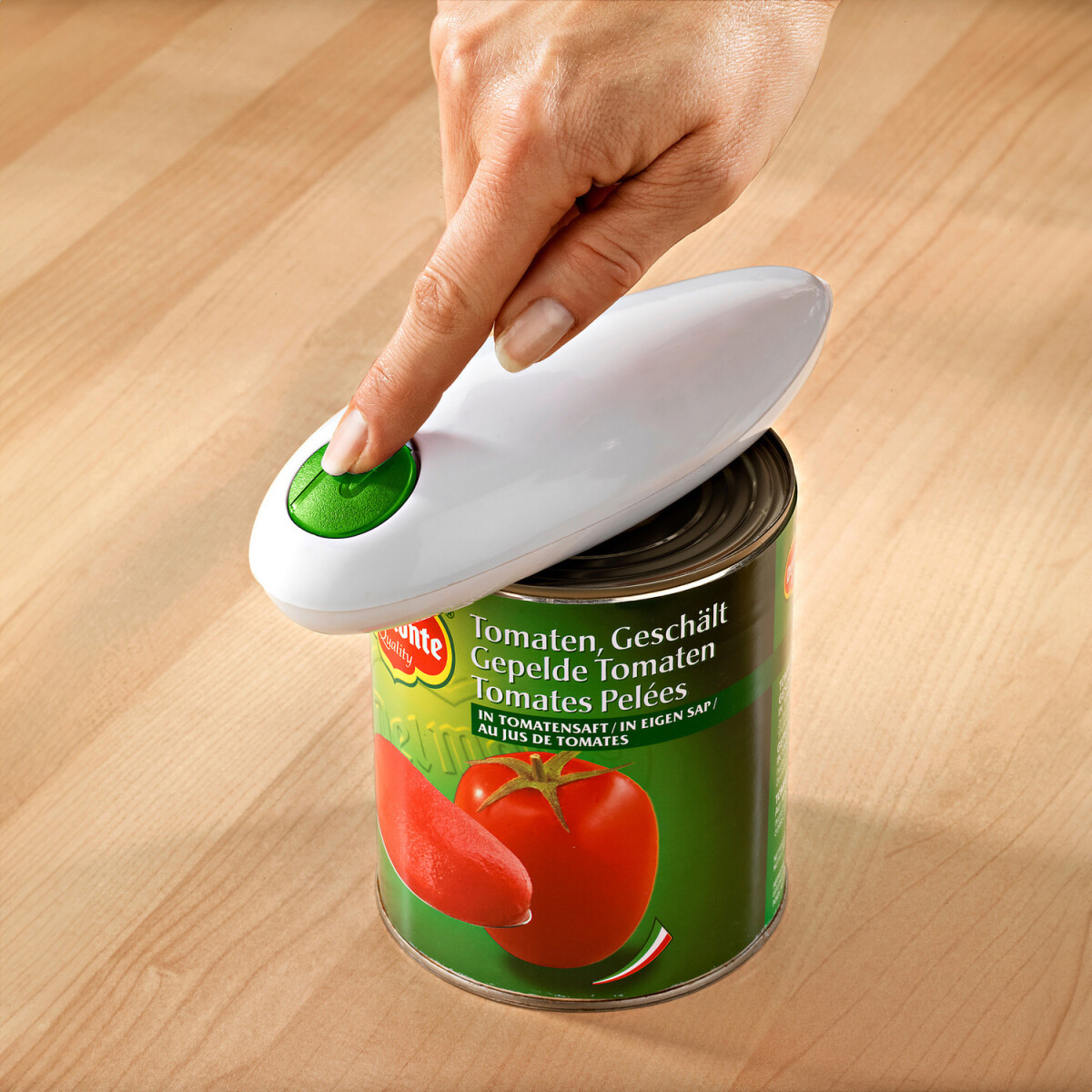 Elektrický otvárač na konzervy + otvárač na viečka