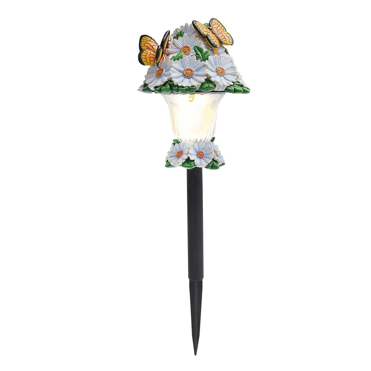 Solárna lampáš Kvetina s motýľmi