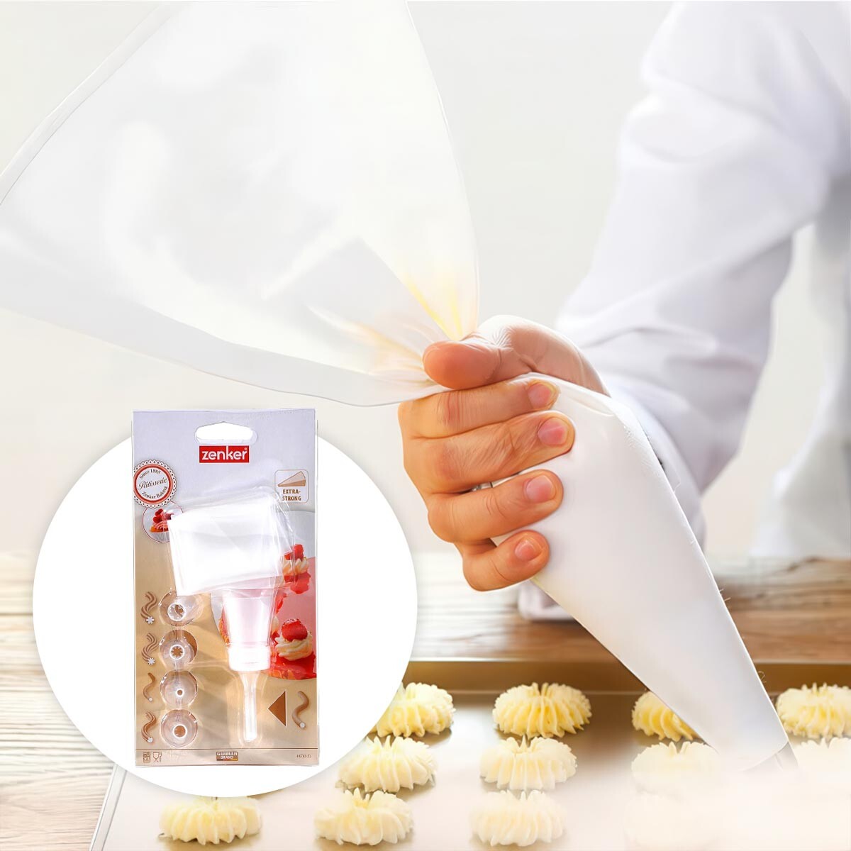 Zdobiace vrecko s 5 zdobičkami