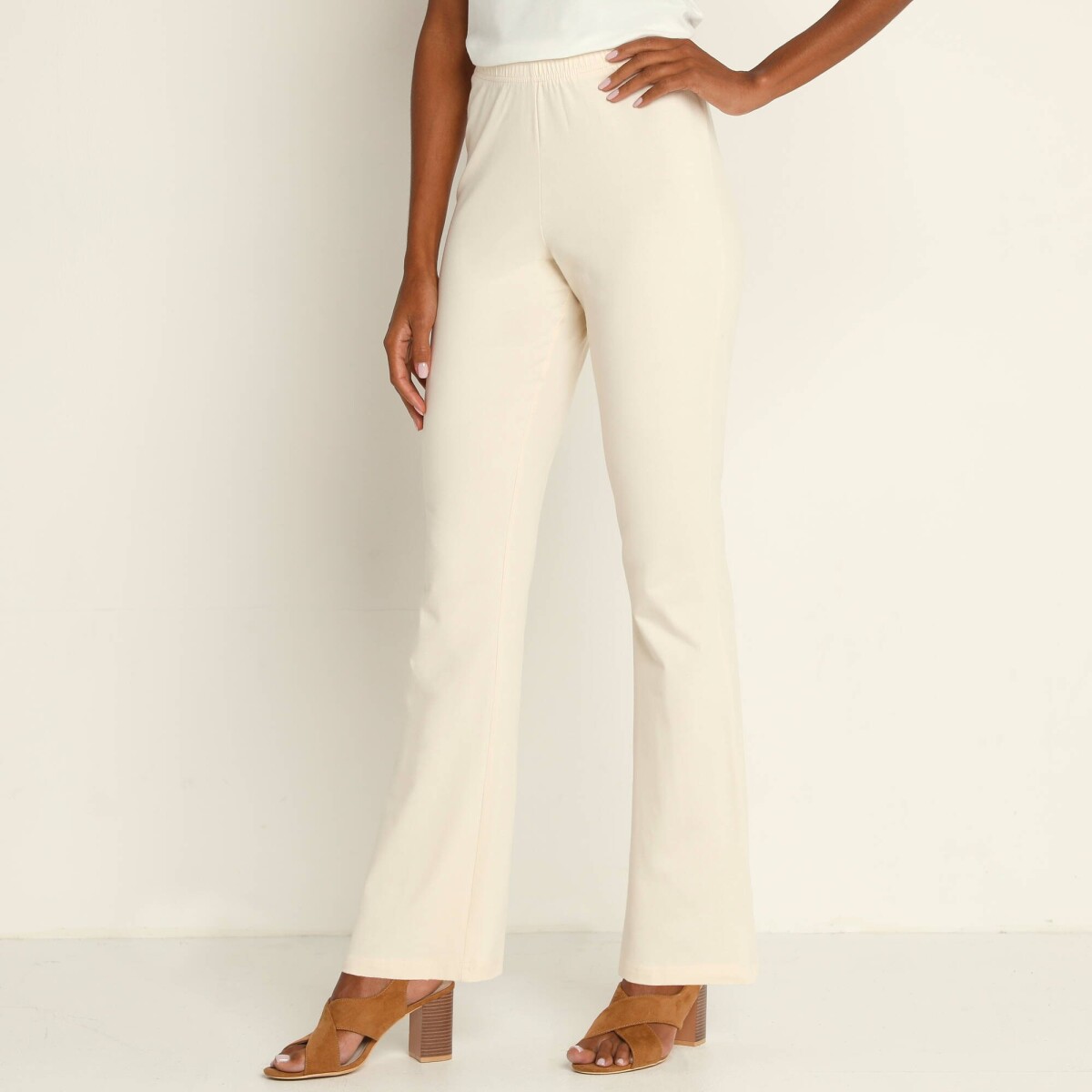 Bootcut legíny s pružným pásom