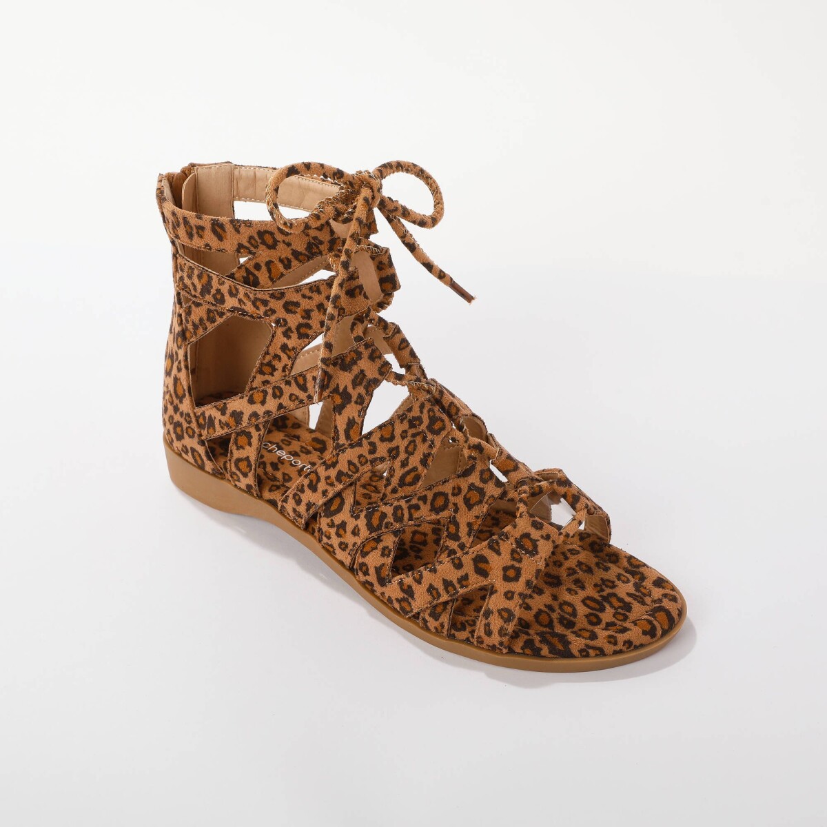 Remienkové sandále, leopardia potlač