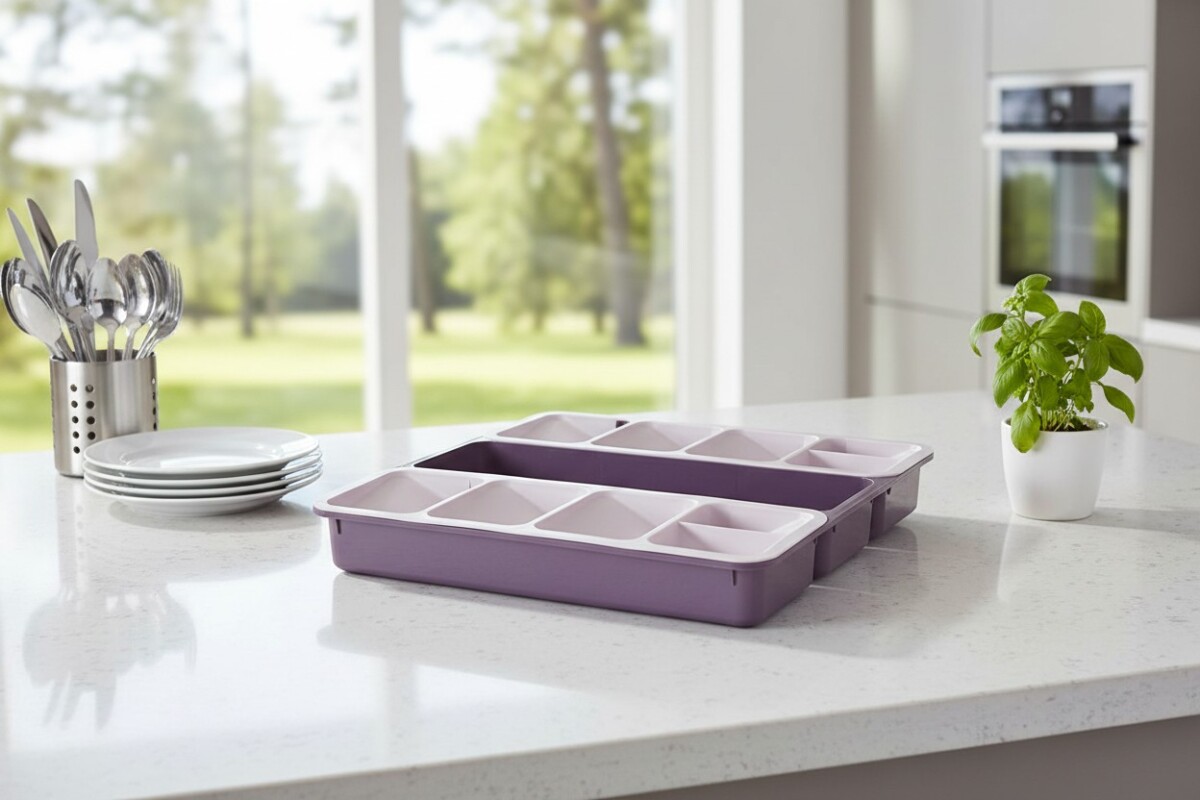 Úsporný príborník široký