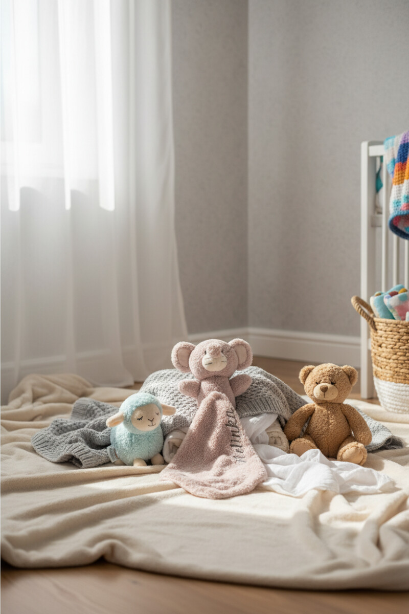 Plyšový zaspávač s hračkou s výšivkou