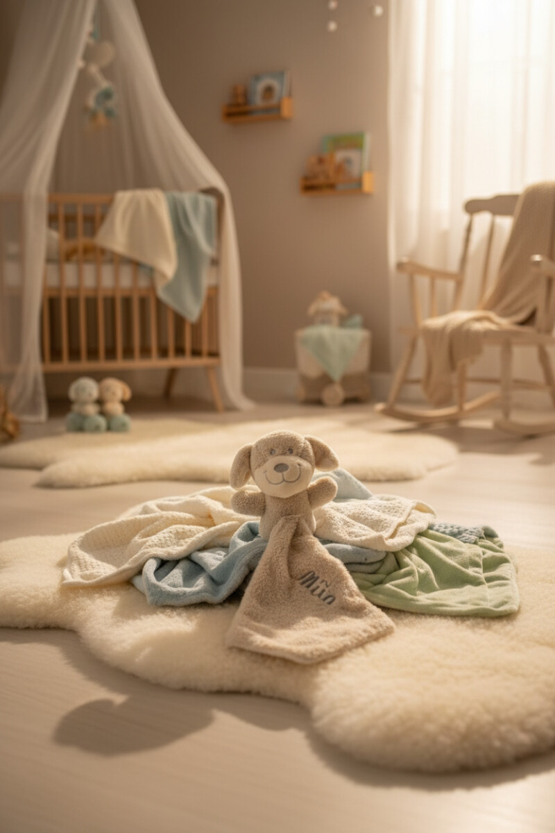 Plyšový zaspávač s hračkou s výšivkou