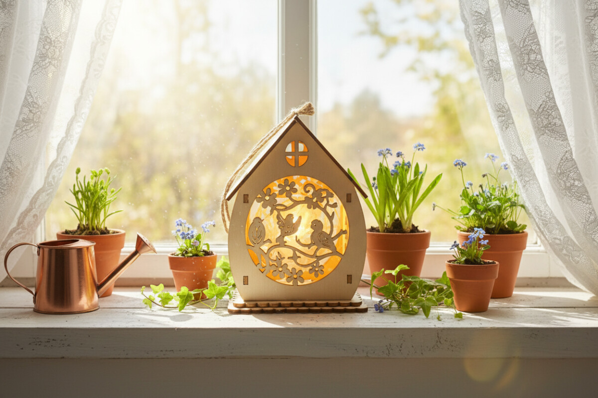 Dekoračný LED domček na zavesenie