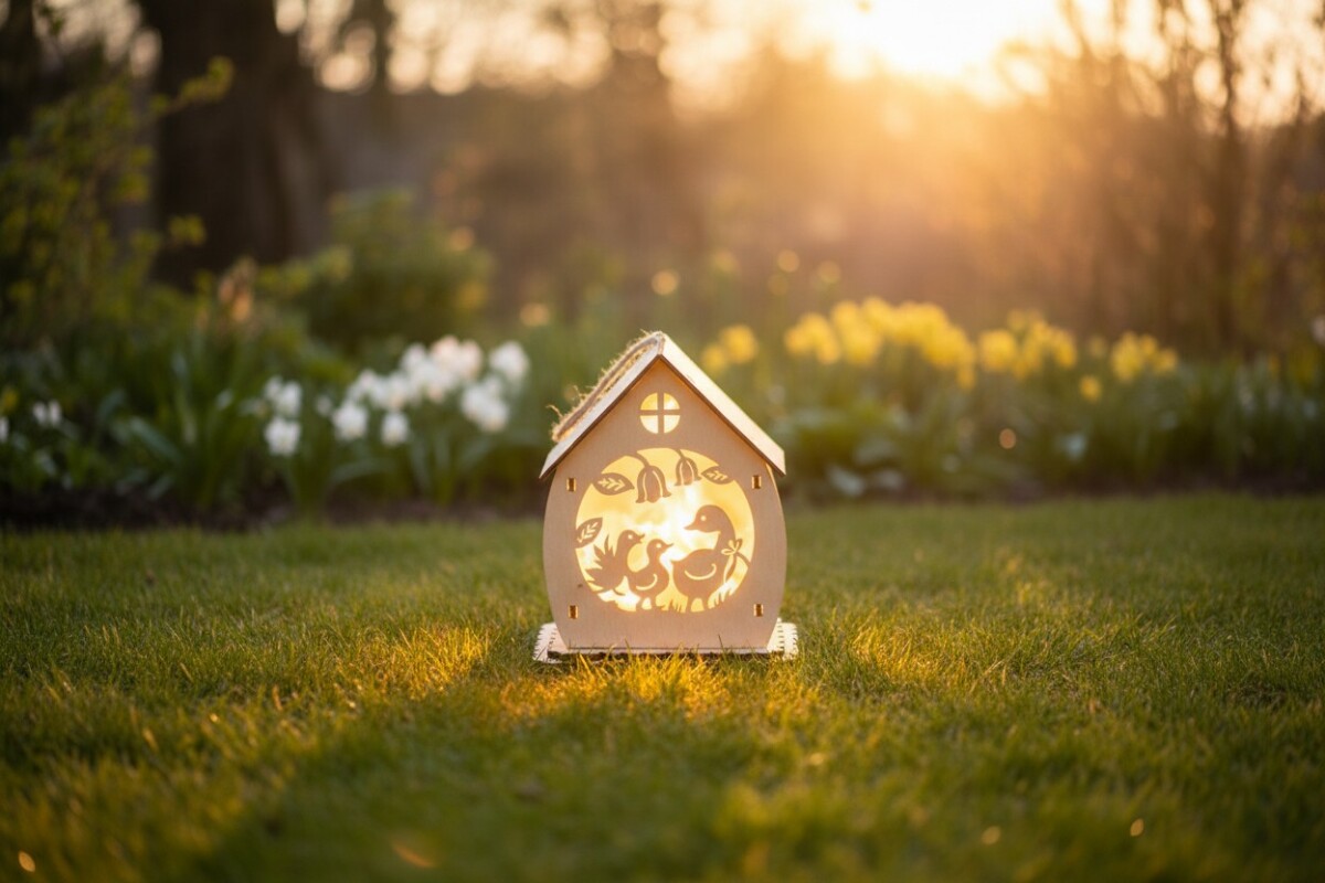 Dekoračný LED domček na zavesenie