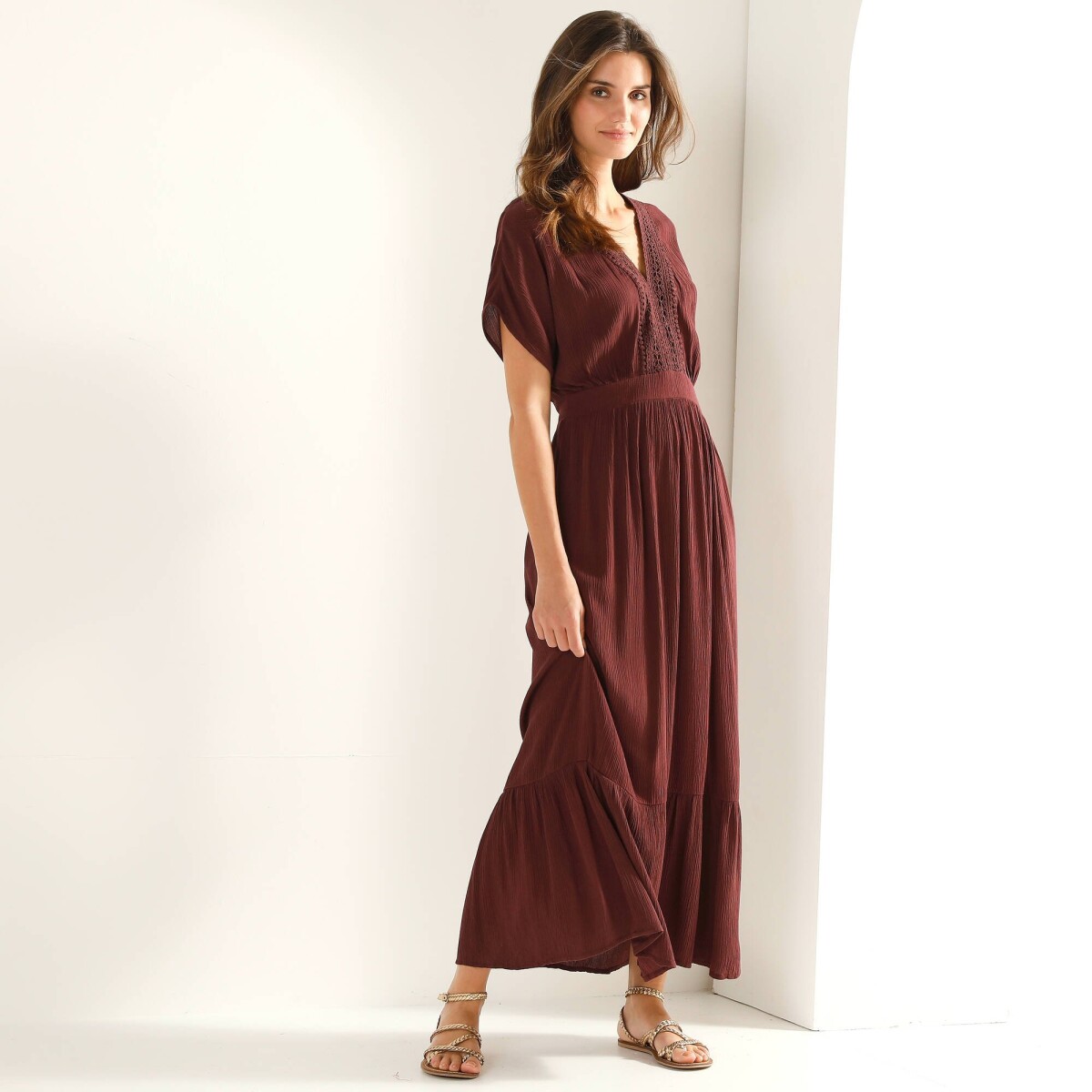 Dlhé šaty s macramé