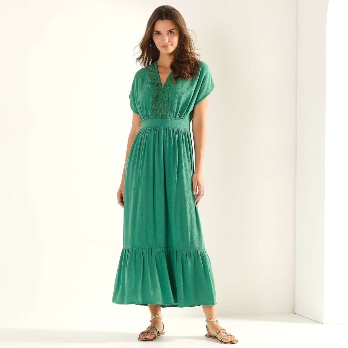 Dlhé šaty s macramé