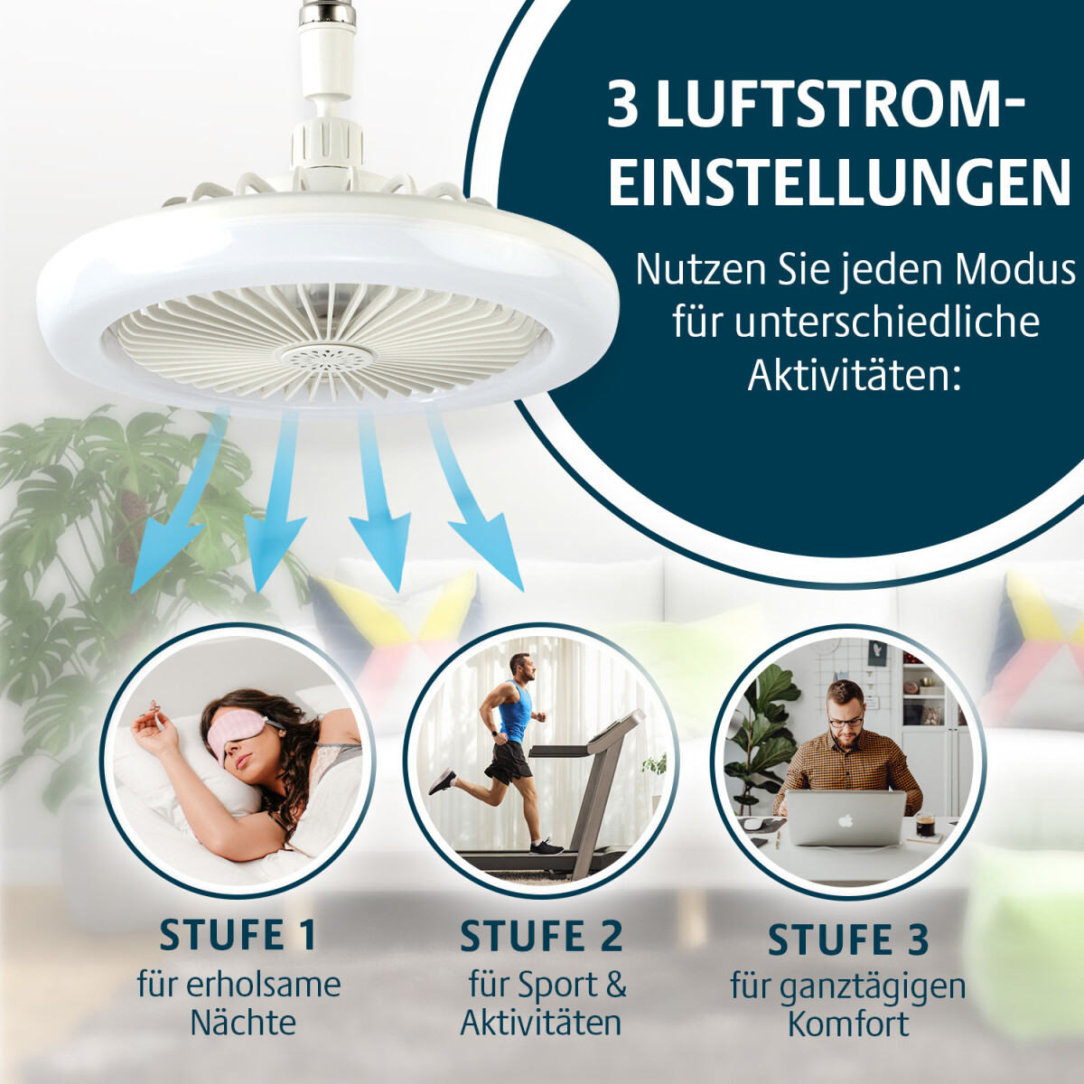 Stropný ventilátor so svetlom