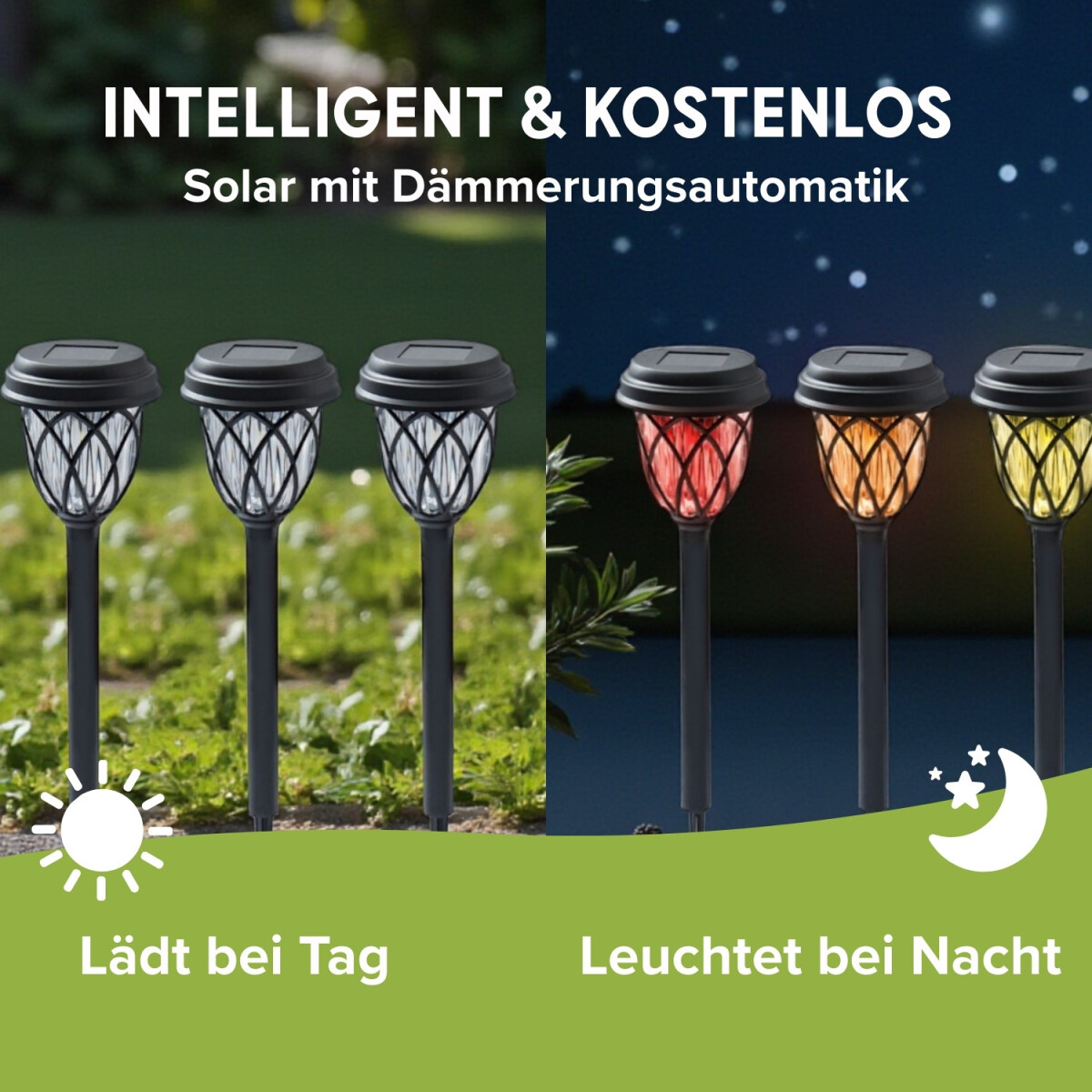 6 solárnych svietidiel