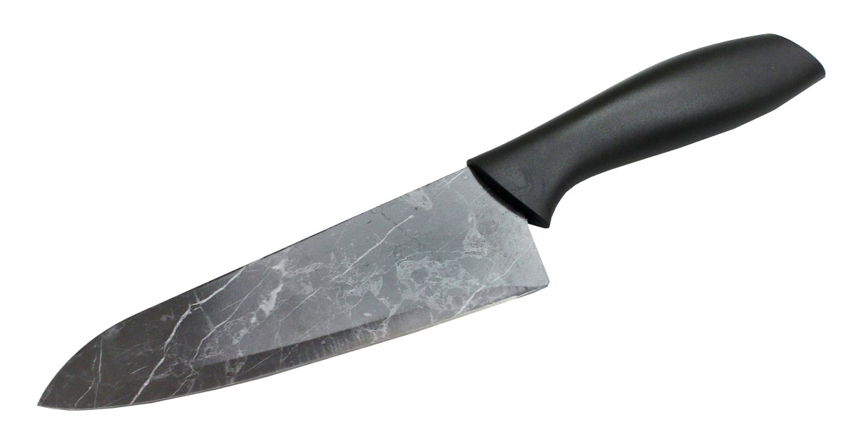 Šéfkucharský nôž 27,5cm čierny mramor