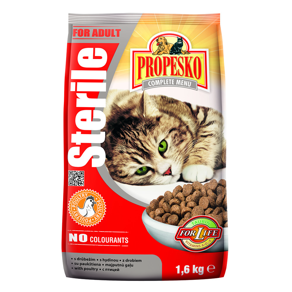 Levně Propesko granule pro kočky STERILE 1,6 kg