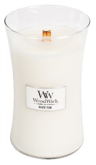 Woodwick sviečka veľká White Teak