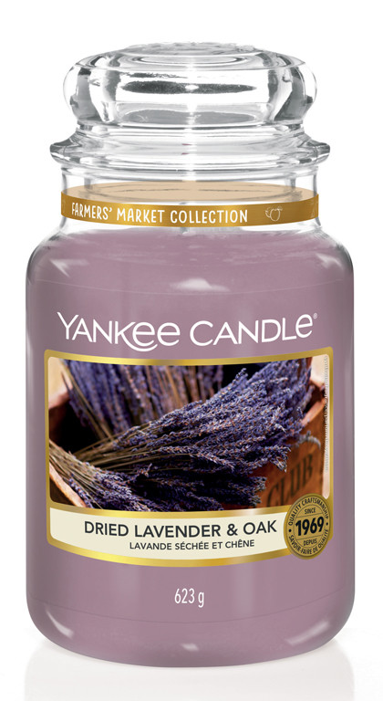Levně Vonná svíčka Yankee Candle velká Dried lavender and oak classic