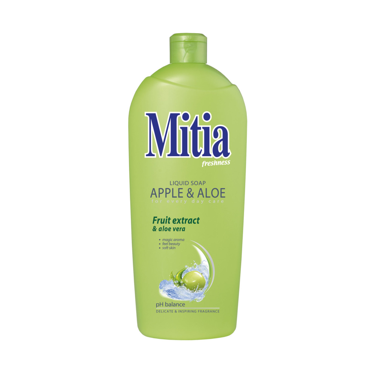 MITIA tekuté mydlo Apple & Aloe jablko a aloe vera - náhradná náplň 1l - jablko & aloe