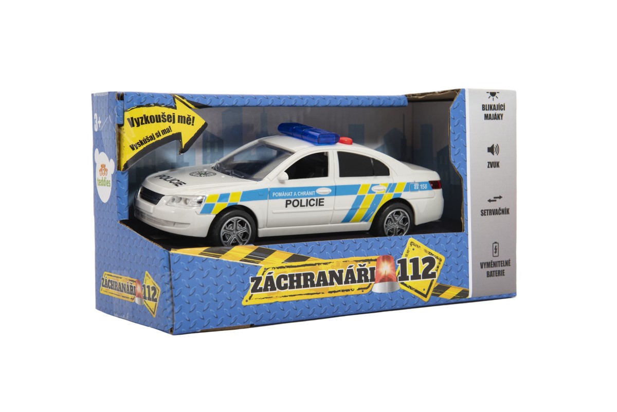 Auto polícia 15 cm so zvukom/svetlom na zotrvačník