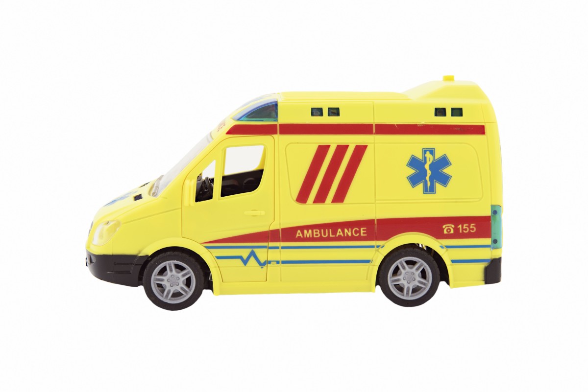 Levně Auto ambulance 20 cm na setrvačník se zvukem/světlem