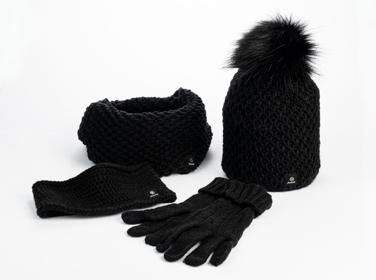 Dámsky zimný set s dotykovými rukavicami