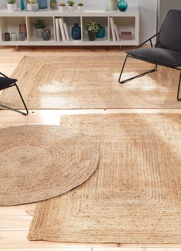 Obdĺžnikový jutový koberec