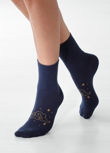 Súprava 4 párov ponožiek so zladeným motívom "hviezdy"