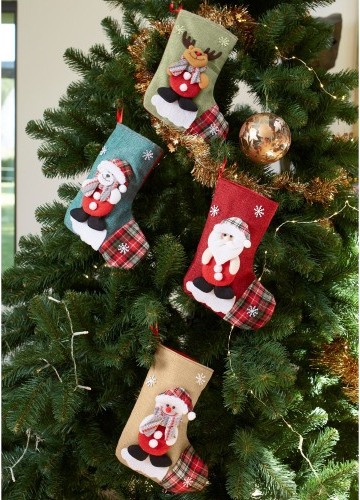 Sada 4 vánočních ponožek