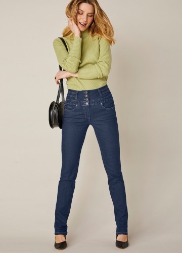 Rovné džínsy s vysokým pásom, 2 dĺžky na výber