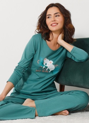 Pyžamo s dlouhými rukávy a motivem "medvídek koala"