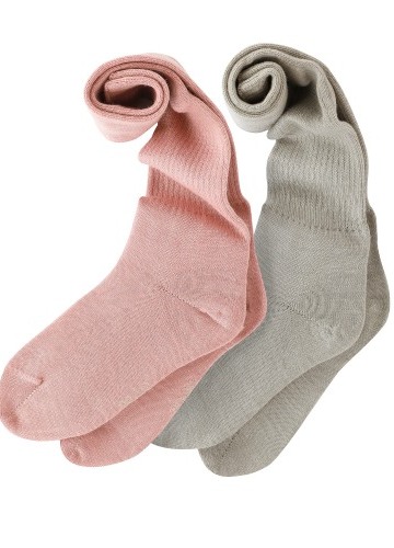 Sada 2 párů vysokých ponožek ze žebrovaného úpletu