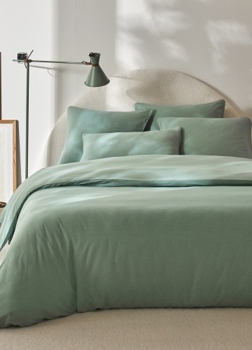 Bavlnená jednofarebná posteľná bielizeň s paspulou