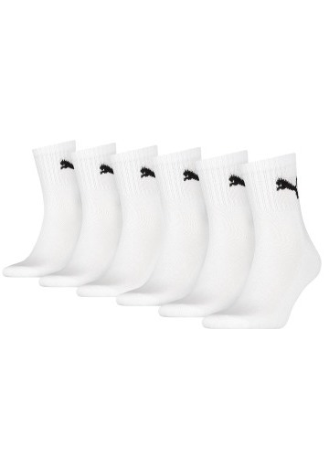 Sada 6 párů polo ponožek Short Crew, bílé nebo černé