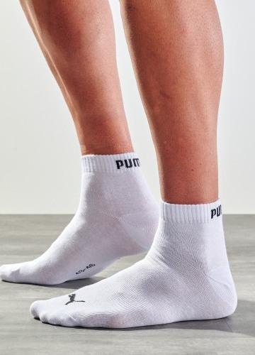 Sada 3 párů kotníkových ponožek Quarter Puma, černé