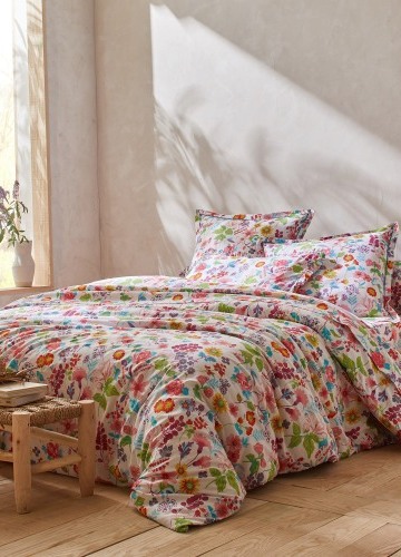 Bavlnená posteľná bielizeň Kelly s potlačou kvetín