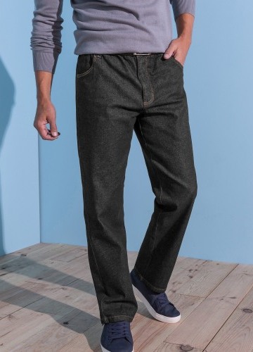 Extra pohodlné džíny s pružným pasem, vnitřní délka nohavic 82 cm