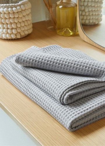 Kúpeľňový textil so vzorom včelích plástov 320g/m2