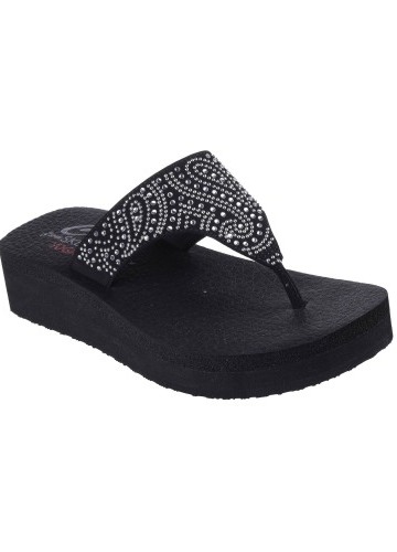 Žabkové šľapky Vinyasa Skechers® na klinovej podrážke