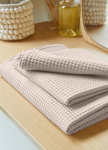 Koupelnový textil se vzorem včelích pláství 320g/m2