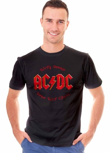 Tričko AC/DC, bio bavlna