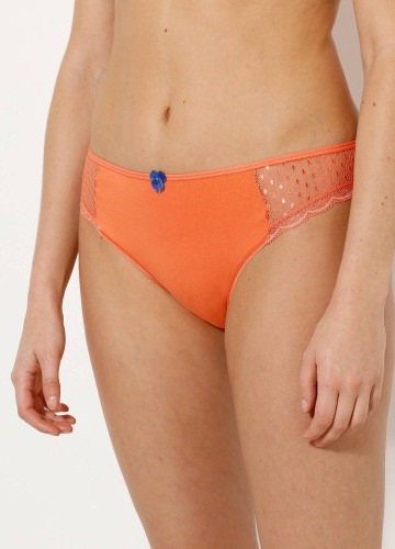 Sada 4 jednobarevných kalhotek midi Tropea zn. Confidence Lingerie® z pružné bavlny a krajky
