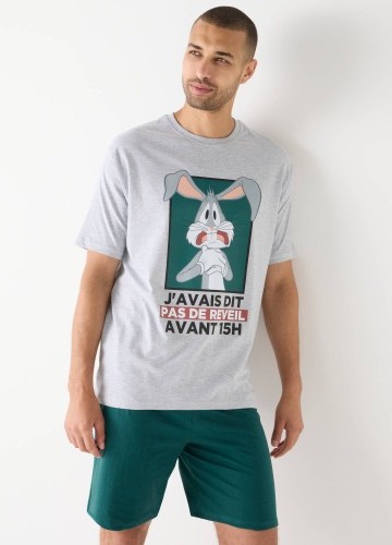 Pyžamo se šortkami a krátkými rukávy Bugs Bunny